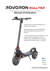 Minimotors ROVORON KULLTER Manuel D'utilisation