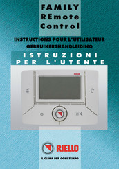 Riello FAMILY REmote Control Instructions Pour L'utilisateur