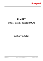Honeywell NetAXS NX4S1E Guide D'installation