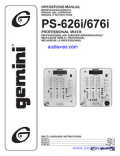 Gemini PS-626i Manuel D'instructions