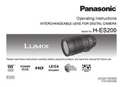 Panasonic Lumix H-ES200 Instructions