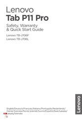 Lenovo Tab P11 Pro Guide De Démarrage Rapide