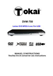 Tokai DVM-750 Manuel D'instructions