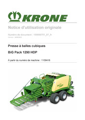 Krone 1109416 Notice D'utilisation Originale