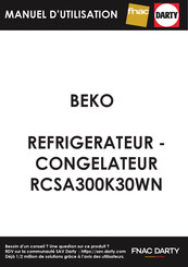 Beko RCSA300K30WN Notice D'utilisation