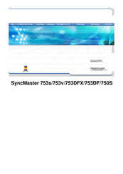 Samsung SyncMaster 753DFX Mode D'emploi