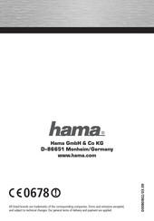 Hama 00080802 Mode D'emploi