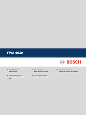 Bosch FWA 4630 Démarrage