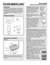 Chamberlain RFDIC Mode D'emploi