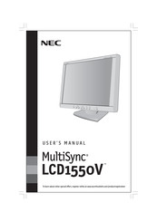 NEC MultiSync LCD1550V Manuel De L'utilisateur