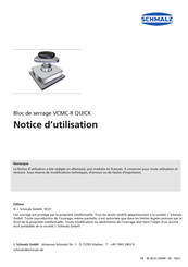 schmalz VCMC-R QUICK Notice D'utilisation