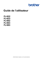 Brother PJ-862 Guide De L'utilisateur