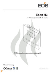 EOS Econ H3 Instructions De Montage Et D'emploi