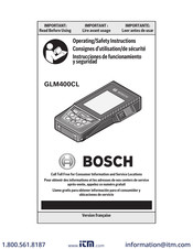Bosch GLM400CL Consignes D'utilisation/De Sécurité