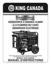King Canada KCG-15000GE Manuel D'instructions