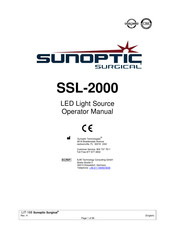 Sunoptic Surgical SSL-2000 Mode D'emploi