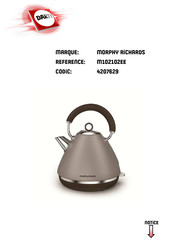 Morphy Richards M102102EE Instructions