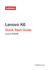 Lenovo K6 NOTE Guide Rapide