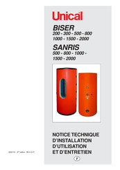 Unical SANRIS 800 Notice D'installation/D'utilisation