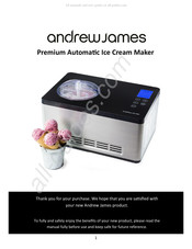 Andrew James Premium Automatic Ice Cream Maker Mode D'emploi