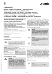 steute Ex ES 98 ST Série Caractéristiques Techniques, Instructions De Montage Et De Service