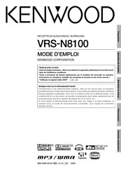 Kenwood VRS-N8100 Mode D'emploi