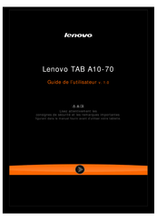 Lenovo TAB A10-70 Guide De L'utilisateur