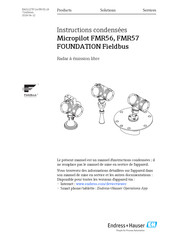 Endress+Hauser FMR57 FOUNDATION Fieldbus Instructions Condensées