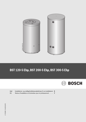 Bosch BST 120-5 Ehp Notice D'installation Et D'entretien