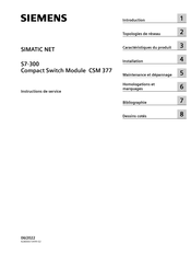 Siemens CSM 377 Instructions De Service