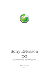 Sony Ericsson txt Guide Détaillé De L'utilisateur