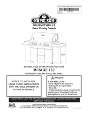 Napoleon MIRAGE 730 Instructions De Montage Et D'utilisation