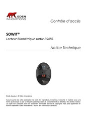 EDEN INNOVATIONS SOWIT RS485 Notice Technique