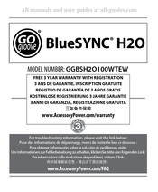 Go groove BlueSYNC H2O Mode D'emploi