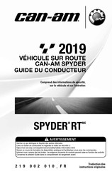 BRP CAN-AM SPYDER RT 2019 Guide Du Conducteur