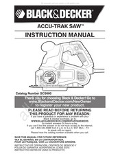 Black & Decker ACCU-TRAK SAW SCS600 Manuel D'instructions