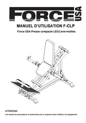 Force USA F-CLP Manuel D'utilisation