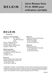 Belkin F5D9010fr Manuel De L'utilisateur