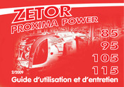 Zetor PROXIMA POWER 85 Guide D'utilisation Et D'entretien