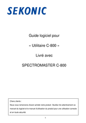 Sekonic SPECTROMASTER C-800 Mode D'emploi