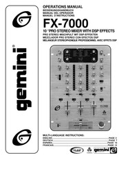Gemini FX-7000 Manuel D'instructions