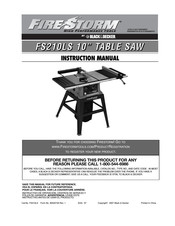 Black & Decker FIRE STORM FS210LS Manuel D'instructions