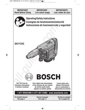 Bosch DH712VC Consignes De Fonctionnement/Sécurité