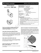 Lithonia Lighting OMS 1000 Instructions D'installation
