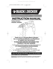 Black & Decker KR550HD Manuel D'instructions