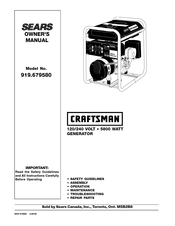 Craftsman 919.679580 Manuel Du Propriétaire