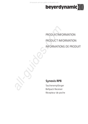 Beyerdynamic Synexis RP8 Information De Produit