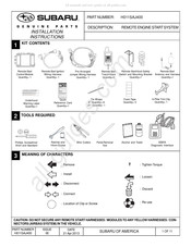 Subaru H011SAJ400 Instructions D'installation