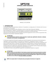 Algodue ELETTRONICA UPT210 Manuel D'utilisation