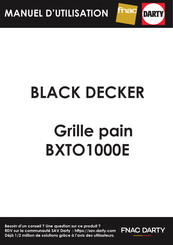 Black & Decker BXTO900E Guide Rapide